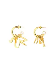 [Sunnei] Sunnei-Lettering Logo Dangle Earrings-Donna UNI