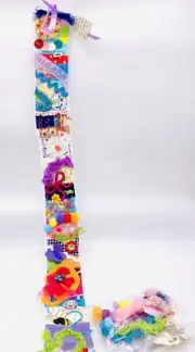42" Cottagecore Snippet Roll Kidcore Fairycore Junk Journal Belly Band + Trims