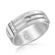 Atlantis Ring Silver Shine (Anillo Atlante) 970 Silver/Plata 6mm Wide 2mm Thick