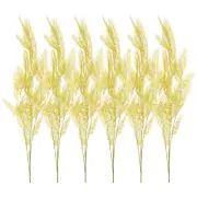 6Pcs Artificial Palm Leaves Plants Fake Fronds Faux Greenery Decor, Yellow