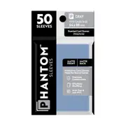 50pc Phantom Sleeves 64x88mm Game Card Case/Guard Protector Gray Matte/Matte