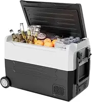 Portable Refrigerator Freezer, -4℉~68℉, 47 Quart(44L) Mini Fridge,12/24V DC& 120-240V AC,Car Fridge For RV,Trunk,Home