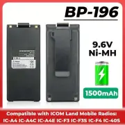 BP-196 NI-MH Battery 1500mAh For IC-A4 IC-A4C IC-A4E IC-F3 IC-F3S IC-F4 IC-40S