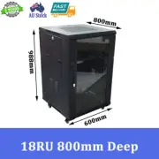18RU 19-Inch 800mm-Deep SERVER DATA RACK CABINET FANS PDU CABLE MANAGEMET pickup