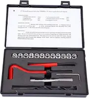 17Pcs Thread Repair Kit, M10x1.25 Length 2D Stainless Steel Thread Repair Tool Set, Professional Thread Repair Insert Kit for Auto Repairing