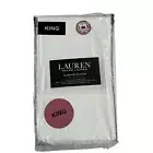 Ralph Lauren Pillowcases King White 2 PC Cotton Dunham Sateen Classic Clean