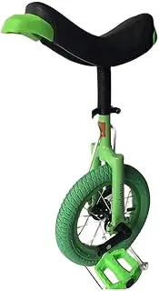 12 Inch Unicycle Super Bright Bicycle Children Balance Bike for Outdoor Sports Fitness Exercise Health and Performance Programs (Color : Green, Size : 12Inch) Durable TDF