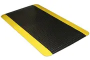 Anti-Fatigue Mat 900 x 600 mm - Non-Slip Diamond Plate Surface, Cushioned Core, Bevelled Edges for Safety, Ergonomic Comfort Mat for Workstations & Industrial Use