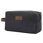 Men's Makeup Bag Men Travel Toiletry Bag Canvas Leather Makeup Organizer3320