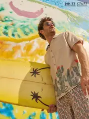 White Stuff Natural Hayle Cactus 100% Cotton Printed Shirt (H15756) | $104