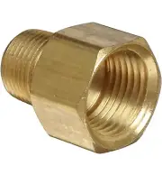 3-Anderson Metals Brass Pipe Fitting, Adapter, 3/8" Male Pipe x 1/2" Female