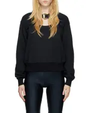 buckle-detail cut-out hoodie S Black
