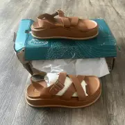 Chaco Townes Midform Strappy Comfort Sandal Cashew Women's Size 7