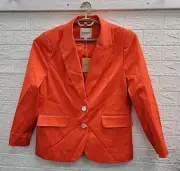 New Boden Marylebone Bi-Stretch 2 Button Classic Blazer Orange Size 14 Regular