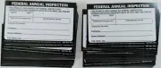 Lot of 50 J.J. Keller 2397 Record of Annual Inspection Decal 3x5 inches Vinyl