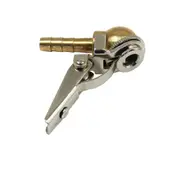 TDR Ball Tire Air Chuck with Valve Stem Lock-On Clip, Heavy Duty Tyre Inflator Brass Fitting, Fits Standard Automotive Valve Stems