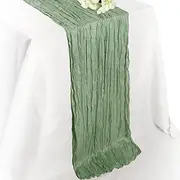 Cheesecloth Table Runner 10FT Rustic Gauze Green Cheese Cloth Dining Table Decor Runners Long for Party Bridal Shower Baby Wedding Birthday Decorations 1Pack 35x120 Inches