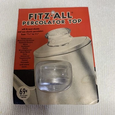 NOS Fitz-All Replacement Percolator Top,No 135, Tops Mfg Co Inc 1969