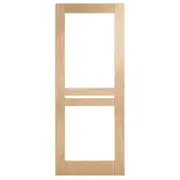 Corinthian Moda Clear Glass White Oak Internal Door AMODG9 - 820mm x 2340mm x 35mm