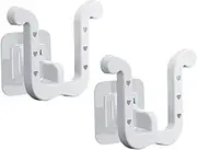 Fenteer 2Pcs Slippers Storage Rack Wall Mount Shoes Drainage Shelf for Entrances Multipurpose Easily Install Accessory U Shaped, White