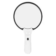 Handheld 135mm Large Lens Magnifying Glass with 10x 20x 45x Magnification LED and UV Light for Reading and Antique Appra