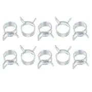 Spring Hose Clamp, 10pcs 65Mn Steel 13mm Low Pressure Air Clip, Zinc Plated