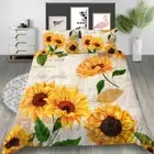 Sun Flowers Printing Quilt Cover Duvet Cover Doona Bedding Set Pillowcase 3D New