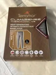 Terramar Climasense Thermawool CS 4.0 Baselayer Men’s Pants Sz LG Light Grey NIB