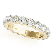 5 Ct. REAL Diamond Eternity Anniversary Womens Wedding Band Ring 14k Yellow Gold