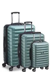 Delsey Shadow 5.0 Hardside 3 Piece (55, 66, 75) Spinner Suitcase Set Green