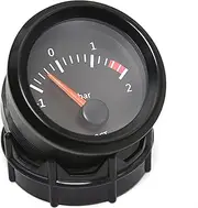 TYZYAGPGNL 2" 52mm Auto Car Turbo Boost Gauge White Backlight 12V Boost Meter + Sensor -1~2 BAR Turbo Pressure Gauge Universal Accessories Automotive Voltage Boost Meter