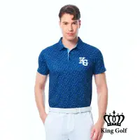 在飛比找momo購物網優惠-【KING GOLF】實體同步款-男款滿版小碎花造型印圖KG