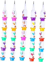 TEHAUX 5pcs Pencils Snowman Nonsharpening Writing Pencils Plastic Wood Material for Teens