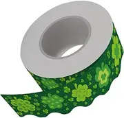 TEHAUX 1 Roll Sticker Border Day Welcome Transparent Bulletin Board Trim Paper Decorative Bulletin Boards Wall Decor Bulletin Board Decorations Banner Party Decorations Green Ornaments