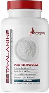 METABOLIC NUTRITION Beta Alanine Unflavored Supplement, 100 g