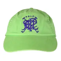 在飛比找momo購物網優惠-【RALPH LAUREN】撞色POLO刺繡可調節鴨舌帽(螢