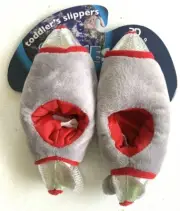 Spaceship Toddler’s Slippers Small Size 8-9 House Shoes