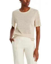Kobi Halperin Noa Micro Sequins Short Sleeve Sweater