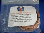 75 Meter 1/2 WAVE WIRE ANTENNA KIT Dipole Inverted V W2AU ANsulator Copper Wire