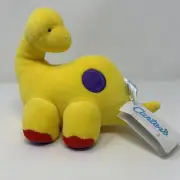 Vintage Carters Dinosaur Plush Yellow Dino Colored Dots Prestige Toy Corp New