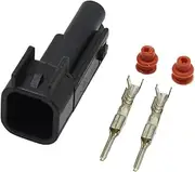 BIZOCA 2 Pin Car ABS Sensor Plug EV1 to EV6 Air Conditioning Fuel Injector Connector Methanol Retrofit Plug DJ7023C-1.5-11/21 for(Army Green)