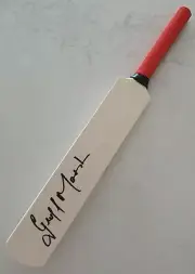 GEOFF MARSH SIGNED Mini Cricket bat PROOF COA Waugh Ponting Warne