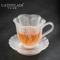 在飛比找ETMall東森購物網優惠-Cathyladi 日式創意琉璃茶杯咖啡杯家用小號玻璃輕奢茶