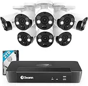 Swann 6K (12MP) Ultra HD Security Camera System -16 Channel NVR, 2TB HDD,8 Bullet Cameras,Night Vision,Smart Alerts,IP66 Weatherproof,Comprehensive Protection for Home & Business-SONVK-1690108FB