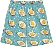[WOIWB] Boys' Shorts with Pockets-Blue Fried Egg, Kid's Athletic Shorts for Sport Home XS