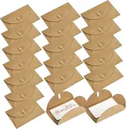 JEWEDECO Valentine's Day Love Buckle Envelopes Set 60 Pack Blank Cards Included for Personal Messages