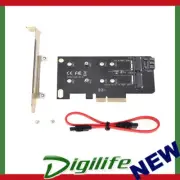 Simplecom Dual M.2 (B Key and M Key) to PCI-E x4 & SATA 6G Expansion Card EC412