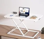 Desk Converter, Height Adjustable Sit Stand Up Desk Riser,for Office Home Dual Monitor, Keyboard, Laptop Workstation(White)
