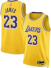 [Outerstuff] Lebron James Los Angeles Lakers NBA Kids Youth 8-20 Yellow Gold Icon Edition Swingman Jersey
