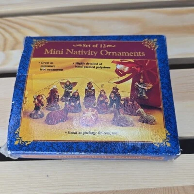 NIB Set of 12 Mini Nativity Scene Christmas Holy Family